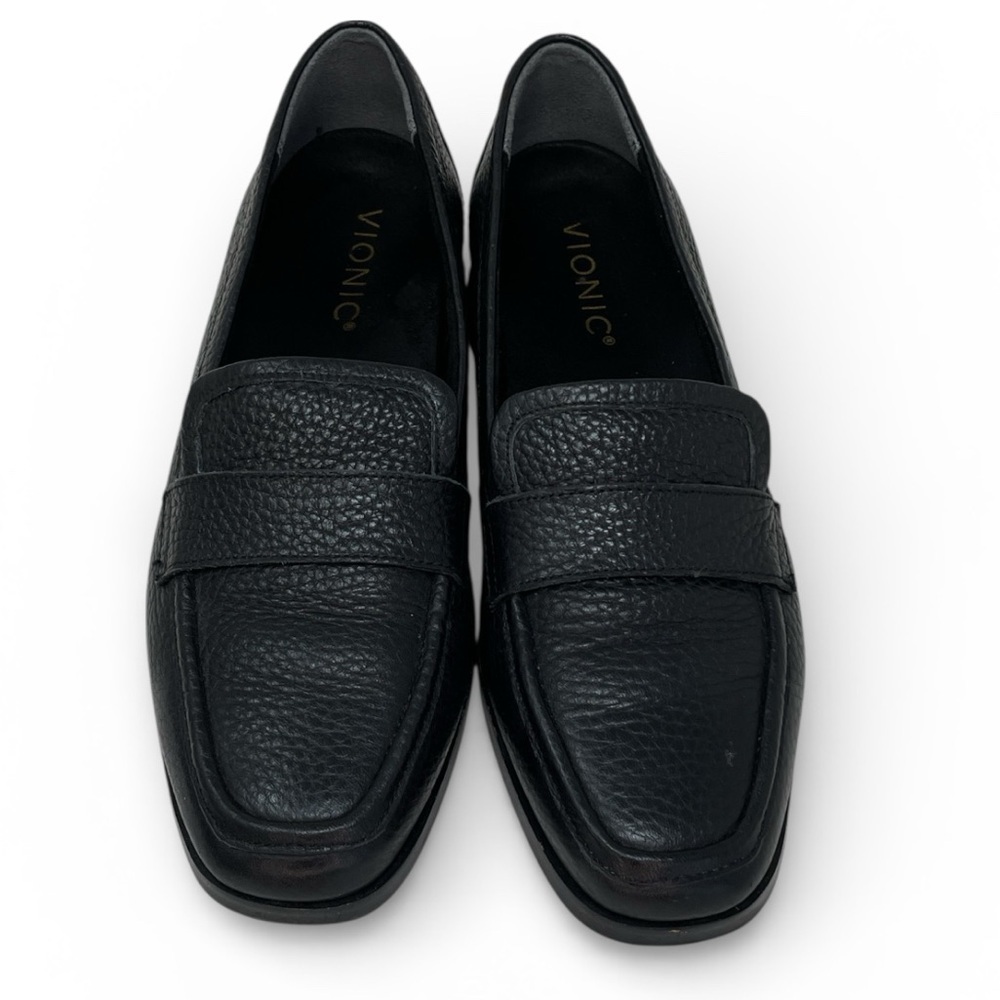 VIONIC Shoes Sellah Black Leather Loafers Size 6